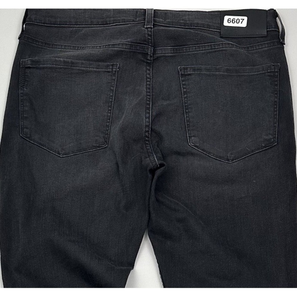 Paige Lennox Jeans Men 33x34 Black Fade Slim Fit Straight Stretch Dark Wash